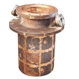 Copper water jacket for flue gas crossing of oxygen-enriched top-blown nickel smelting furnace